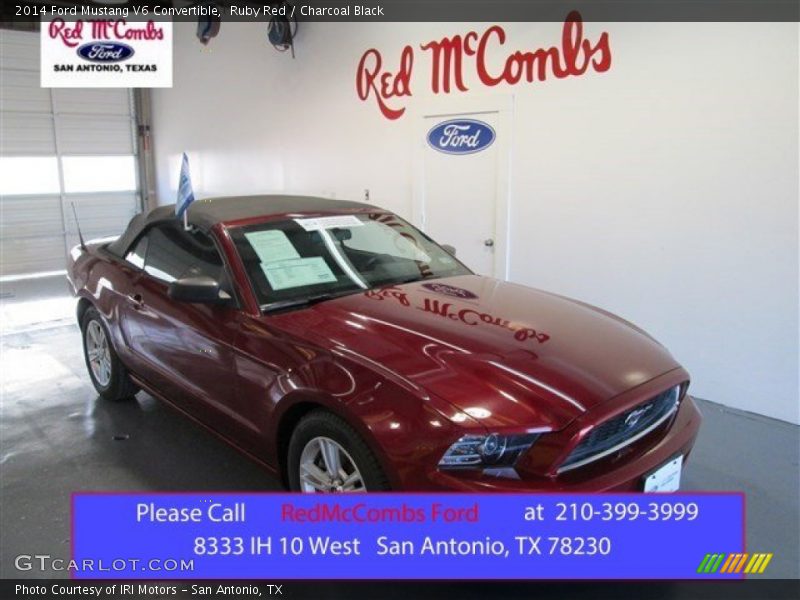Ruby Red / Charcoal Black 2014 Ford Mustang V6 Convertible