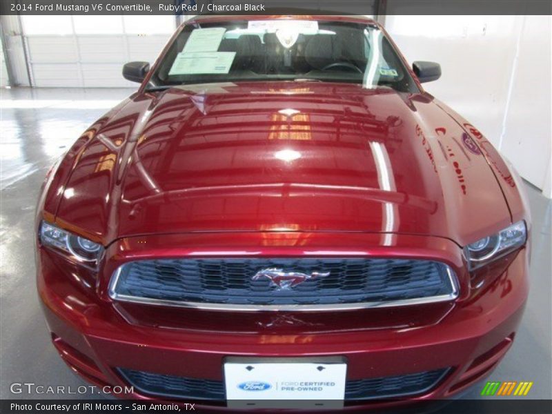 Ruby Red / Charcoal Black 2014 Ford Mustang V6 Convertible