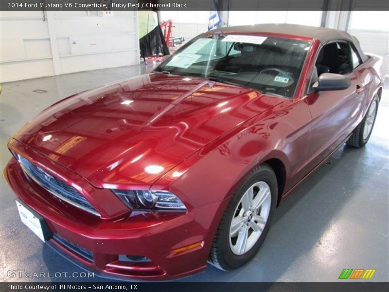 Ruby Red / Charcoal Black 2014 Ford Mustang V6 Convertible