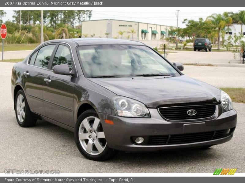 Midnight Gray Metallic / Black 2007 Kia Optima EX V6