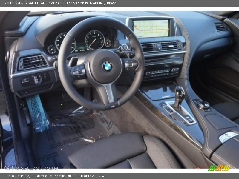 Black Sapphire Metallic / Black 2015 BMW 6 Series 640i Coupe