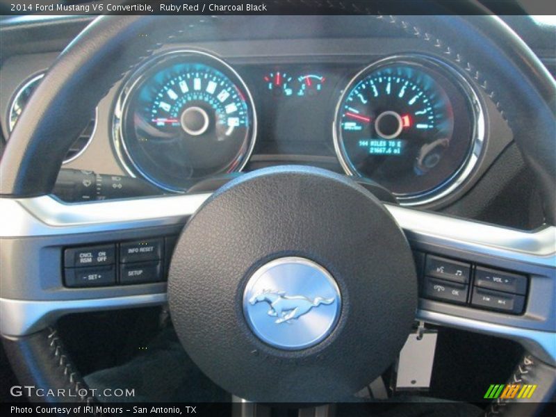 Ruby Red / Charcoal Black 2014 Ford Mustang V6 Convertible