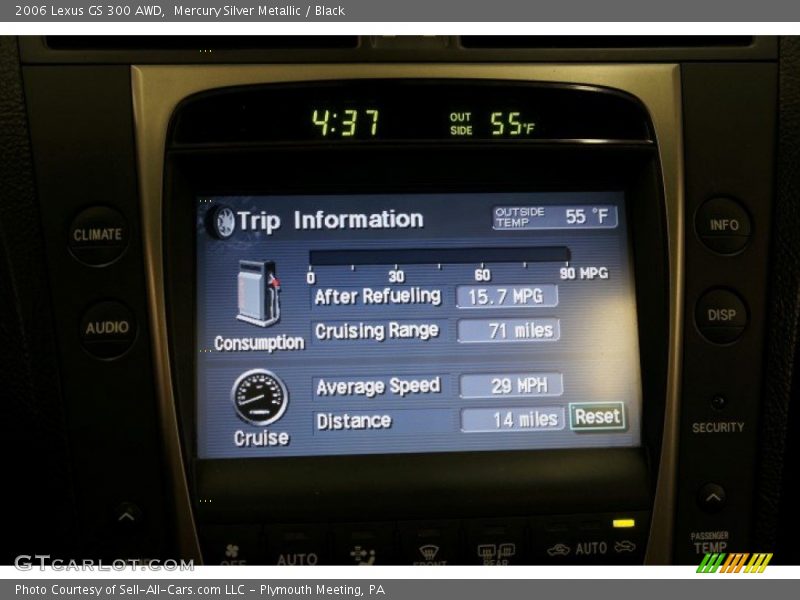 Mercury Silver Metallic / Black 2006 Lexus GS 300 AWD