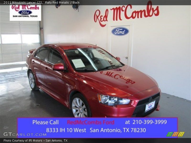 Rally Red Metallic / Black 2011 Mitsubishi Lancer GTS
