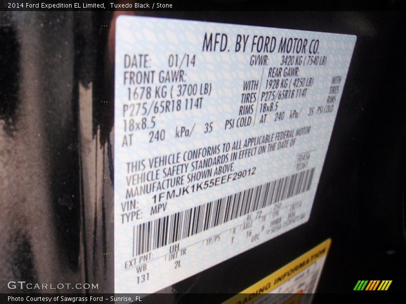 Tuxedo Black / Stone 2014 Ford Expedition EL Limited