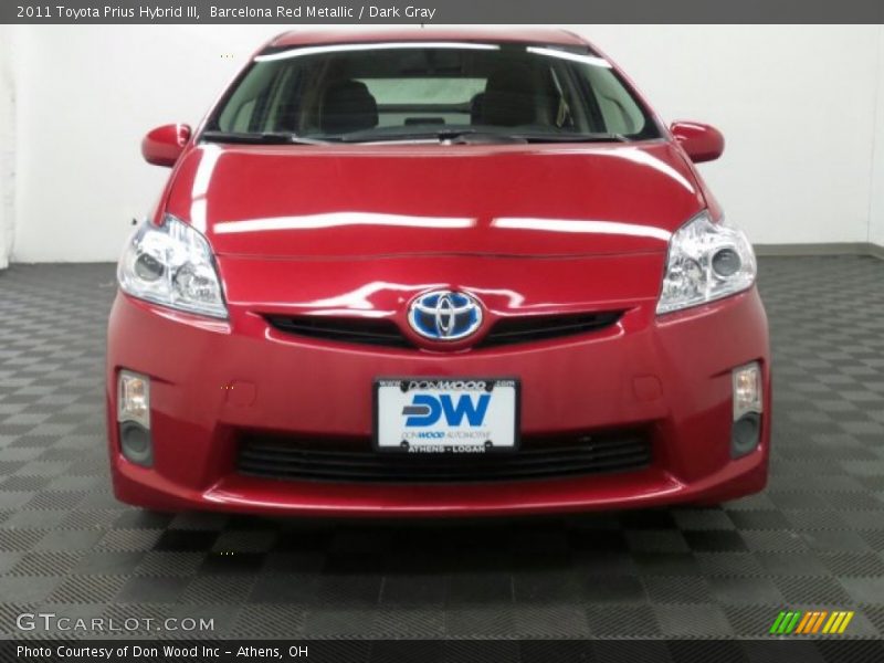 Barcelona Red Metallic / Dark Gray 2011 Toyota Prius Hybrid III