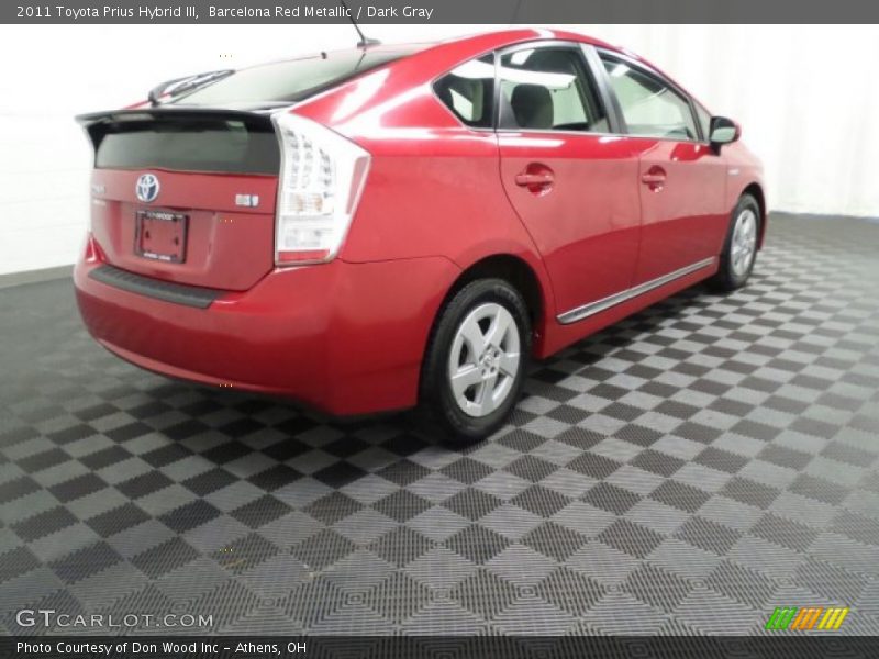 Barcelona Red Metallic / Dark Gray 2011 Toyota Prius Hybrid III