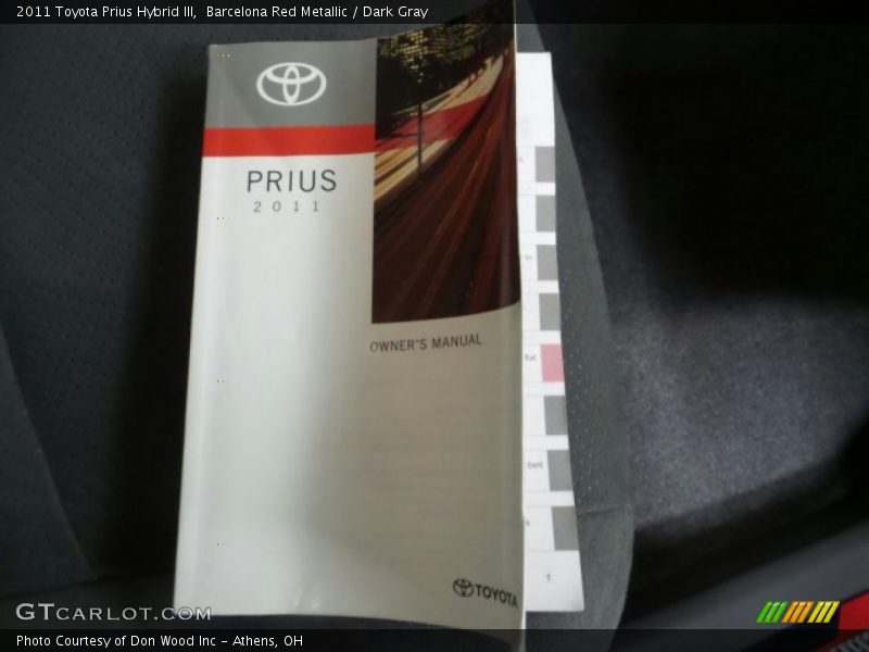 Barcelona Red Metallic / Dark Gray 2011 Toyota Prius Hybrid III