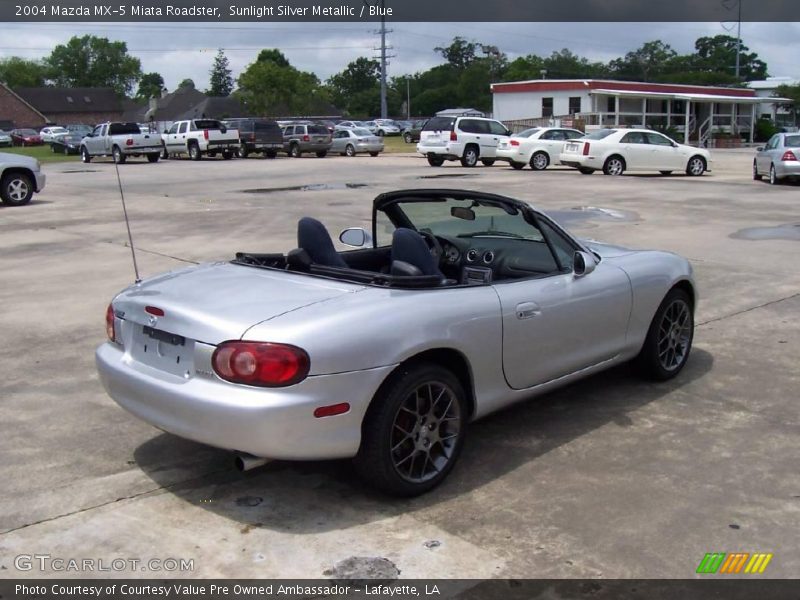 Sunlight Silver Metallic / Blue 2004 Mazda MX-5 Miata Roadster