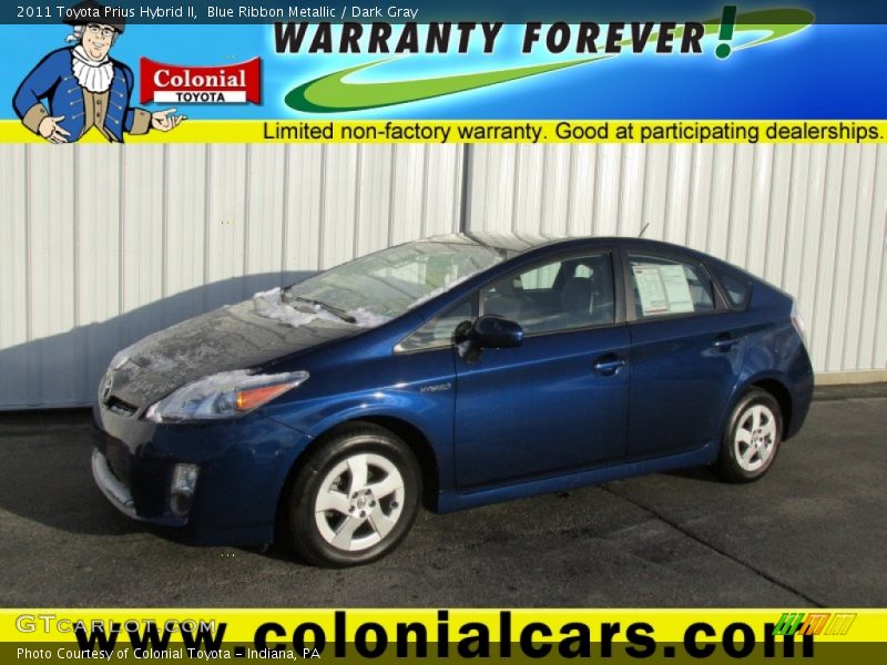 Blue Ribbon Metallic / Dark Gray 2011 Toyota Prius Hybrid II