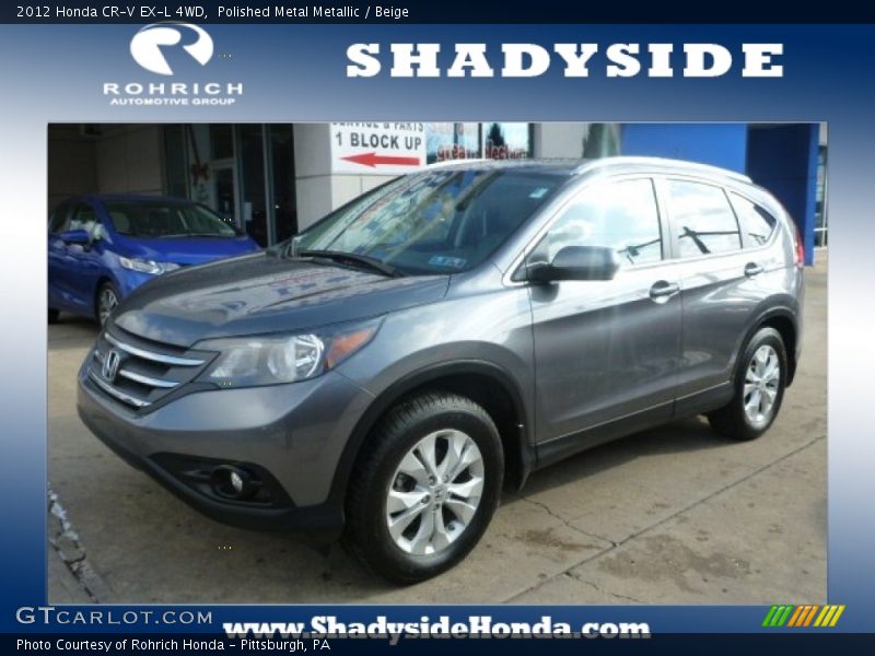 Polished Metal Metallic / Beige 2012 Honda CR-V EX-L 4WD
