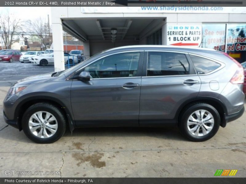 Polished Metal Metallic / Beige 2012 Honda CR-V EX-L 4WD