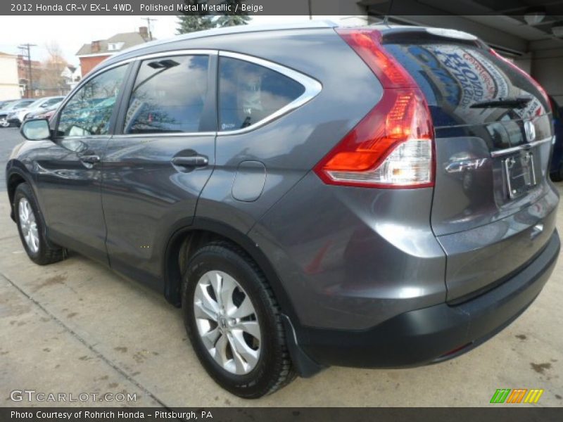 Polished Metal Metallic / Beige 2012 Honda CR-V EX-L 4WD