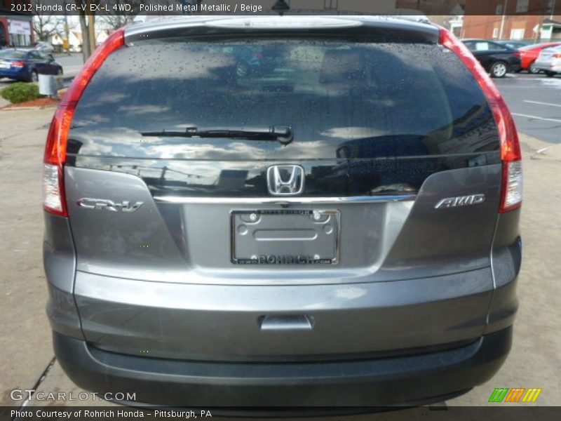 Polished Metal Metallic / Beige 2012 Honda CR-V EX-L 4WD