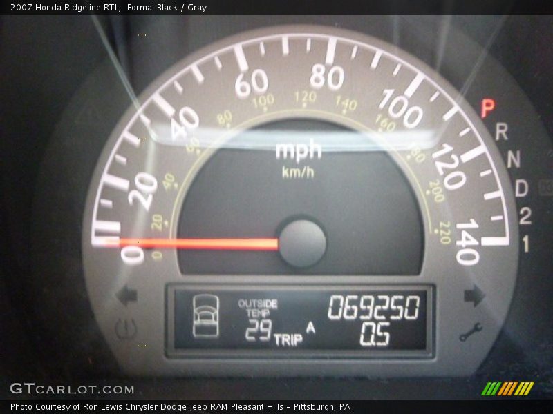 Formal Black / Gray 2007 Honda Ridgeline RTL