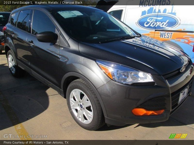 Magnetic Metallic / Charcoal Black 2015 Ford Escape S