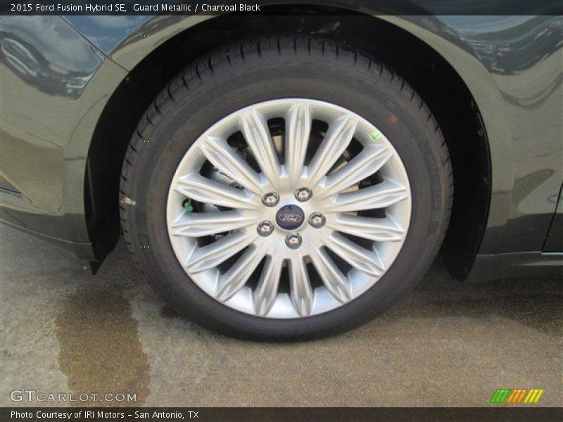 Guard Metallic / Charcoal Black 2015 Ford Fusion Hybrid SE