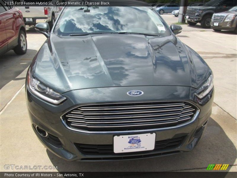 Guard Metallic / Charcoal Black 2015 Ford Fusion Hybrid SE