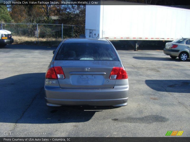Magnesium Metallic / Gray 2005 Honda Civic Value Package Sedan