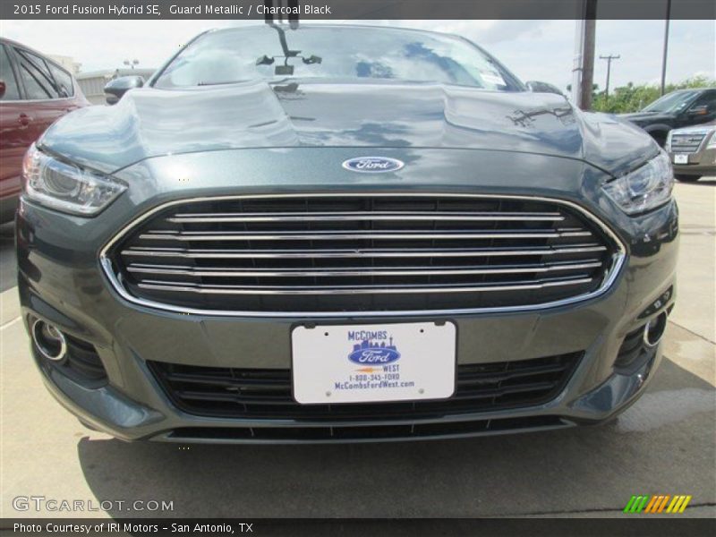 Guard Metallic / Charcoal Black 2015 Ford Fusion Hybrid SE