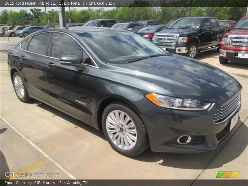Guard Metallic / Charcoal Black 2015 Ford Fusion Hybrid SE