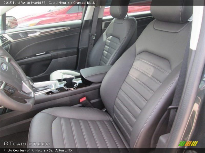Guard Metallic / Charcoal Black 2015 Ford Fusion Hybrid SE