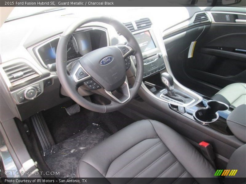 Guard Metallic / Charcoal Black 2015 Ford Fusion Hybrid SE
