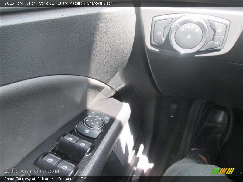 Guard Metallic / Charcoal Black 2015 Ford Fusion Hybrid SE