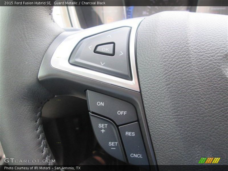 Guard Metallic / Charcoal Black 2015 Ford Fusion Hybrid SE