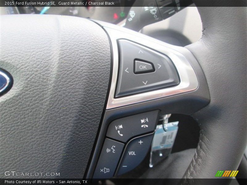 Guard Metallic / Charcoal Black 2015 Ford Fusion Hybrid SE