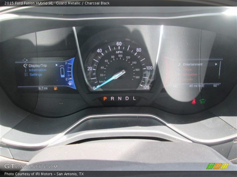 Guard Metallic / Charcoal Black 2015 Ford Fusion Hybrid SE