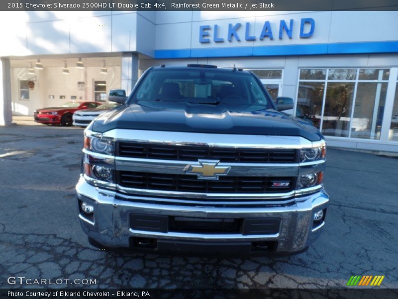 Rainforest Green Metallic / Jet Black 2015 Chevrolet Silverado 2500HD LT Double Cab 4x4