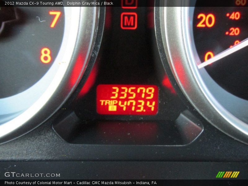 Dolphin Gray Mica / Black 2012 Mazda CX-9 Touring AWD