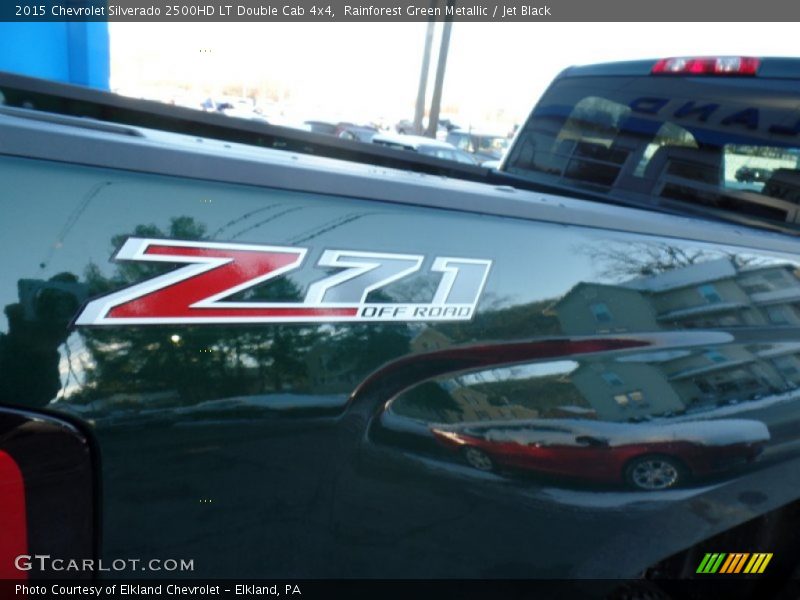 Rainforest Green Metallic / Jet Black 2015 Chevrolet Silverado 2500HD LT Double Cab 4x4