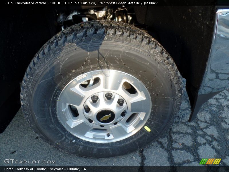 Rainforest Green Metallic / Jet Black 2015 Chevrolet Silverado 2500HD LT Double Cab 4x4