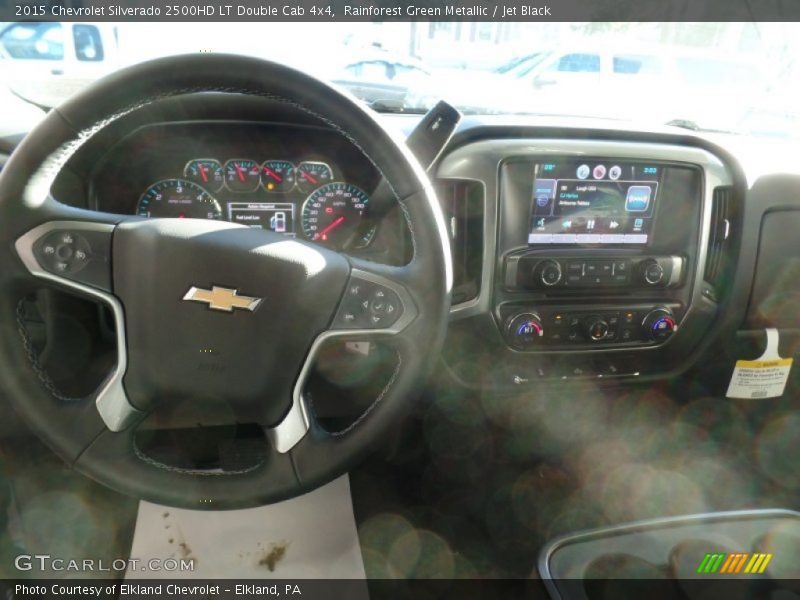 Rainforest Green Metallic / Jet Black 2015 Chevrolet Silverado 2500HD LT Double Cab 4x4