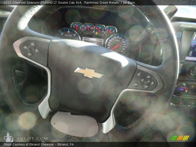 Rainforest Green Metallic / Jet Black 2015 Chevrolet Silverado 2500HD LT Double Cab 4x4