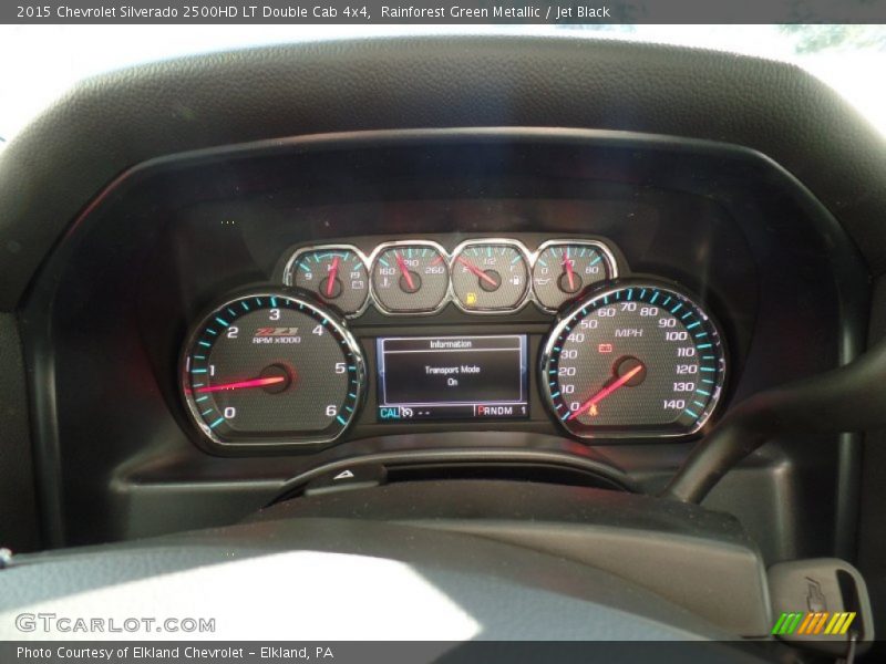 Rainforest Green Metallic / Jet Black 2015 Chevrolet Silverado 2500HD LT Double Cab 4x4
