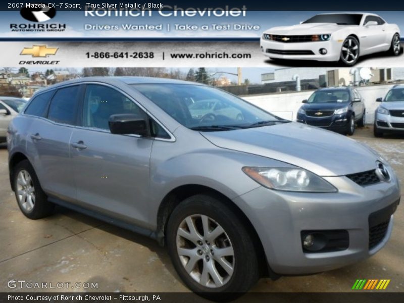 True Silver Metallic / Black 2007 Mazda CX-7 Sport