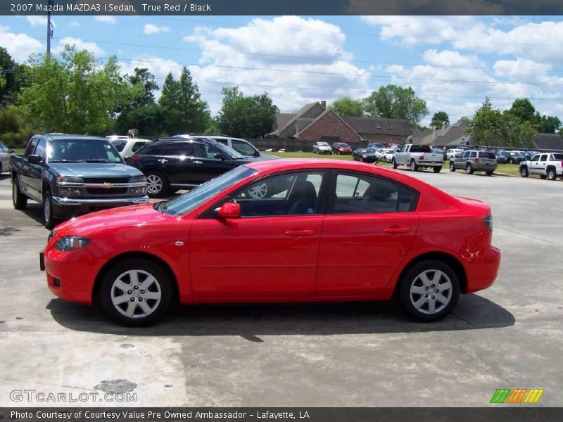 True Red / Black 2007 Mazda MAZDA3 i Sedan