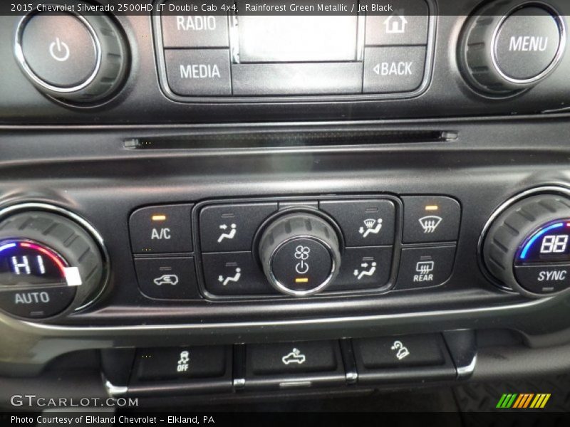 Rainforest Green Metallic / Jet Black 2015 Chevrolet Silverado 2500HD LT Double Cab 4x4