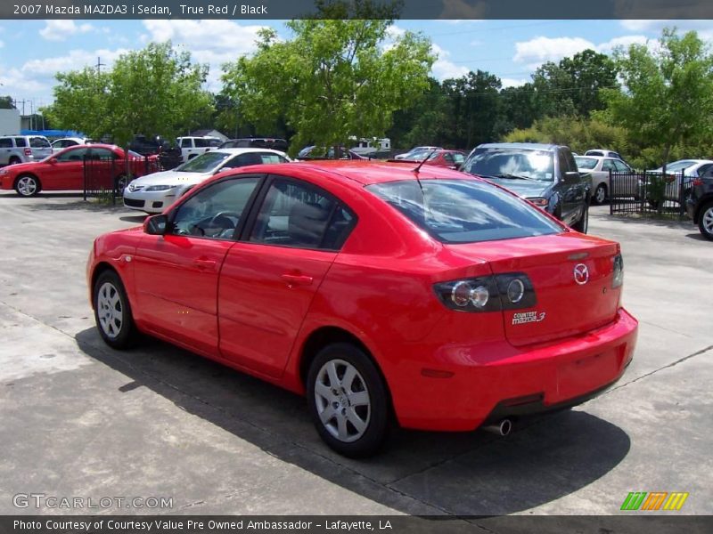 True Red / Black 2007 Mazda MAZDA3 i Sedan