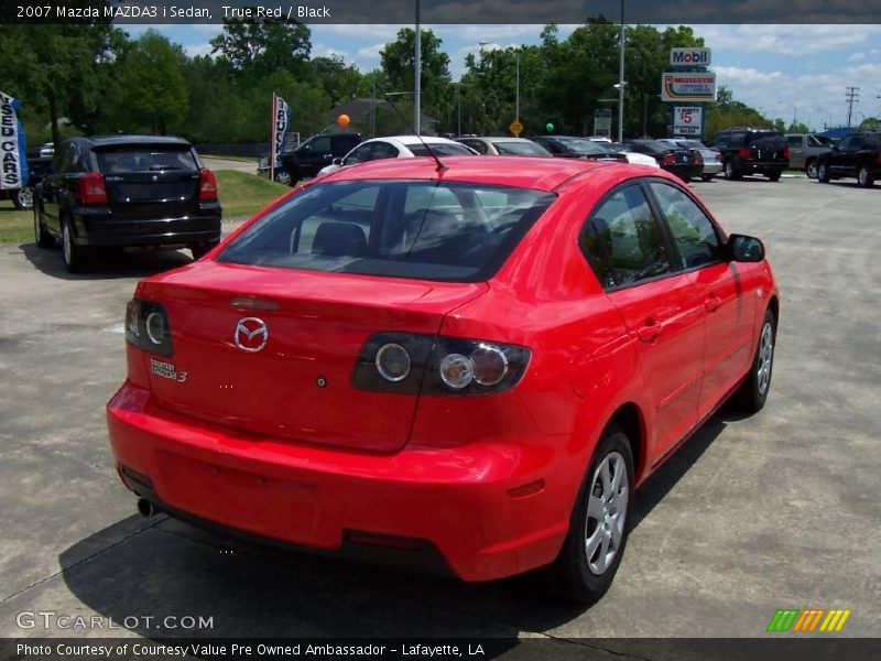 True Red / Black 2007 Mazda MAZDA3 i Sedan