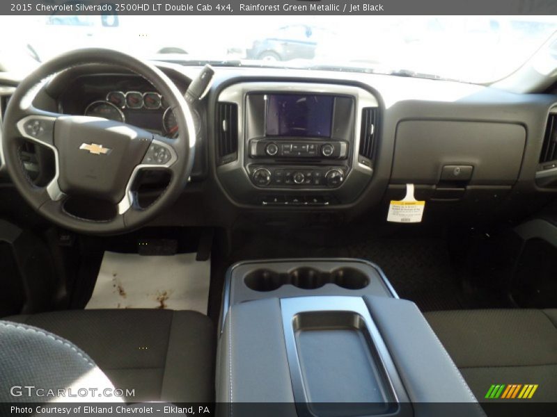 Rainforest Green Metallic / Jet Black 2015 Chevrolet Silverado 2500HD LT Double Cab 4x4