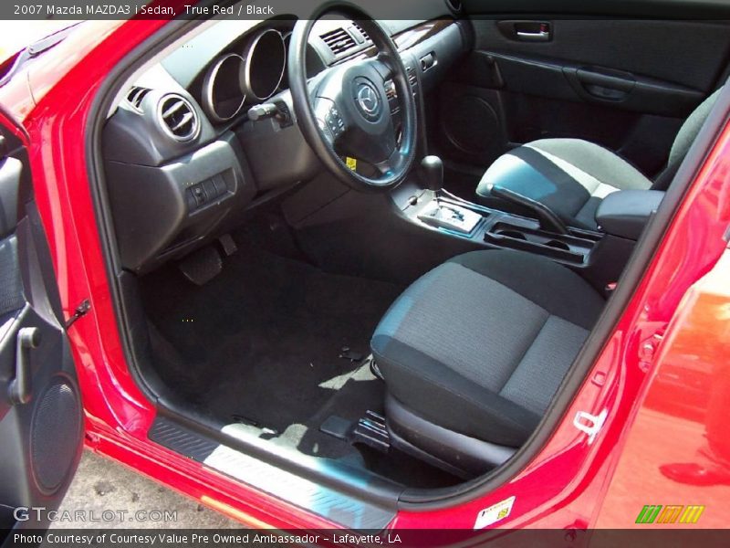 True Red / Black 2007 Mazda MAZDA3 i Sedan