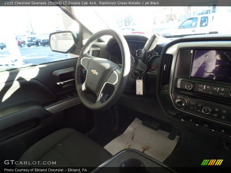 Rainforest Green Metallic / Jet Black 2015 Chevrolet Silverado 2500HD LT Double Cab 4x4