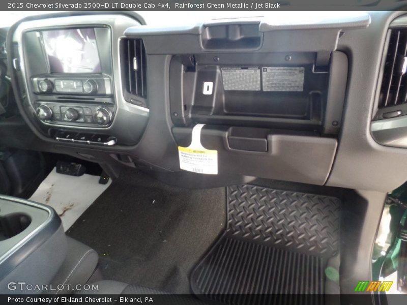Rainforest Green Metallic / Jet Black 2015 Chevrolet Silverado 2500HD LT Double Cab 4x4
