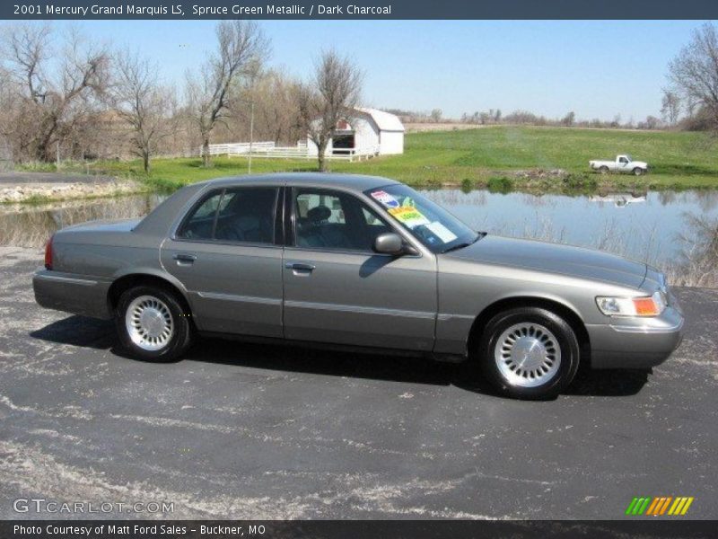 Spruce Green Metallic / Dark Charcoal 2001 Mercury Grand Marquis LS