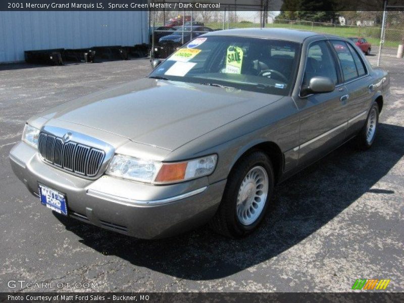 Spruce Green Metallic / Dark Charcoal 2001 Mercury Grand Marquis LS