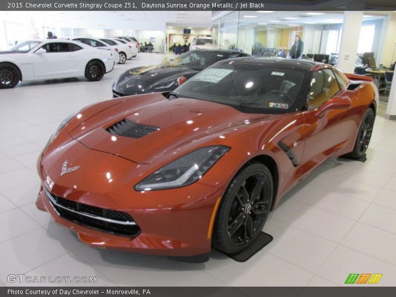 Daytona Sunrise Orange Metallic / Jet Black 2015 Chevrolet Corvette Stingray Coupe Z51